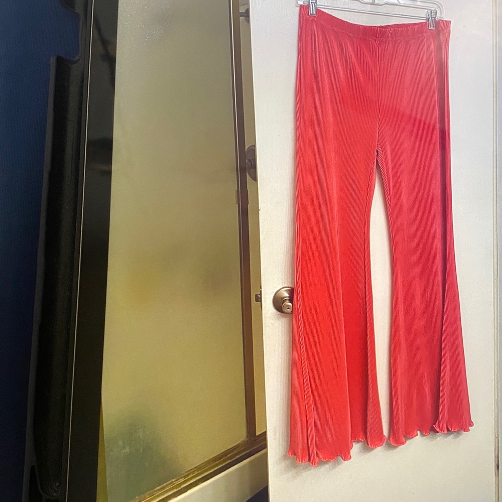 Sleeper Origami pleated pajama pants in hot pink